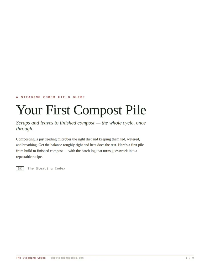 Your First Compost Pile