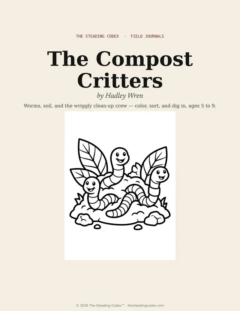The Compost Critters — printable journal cover