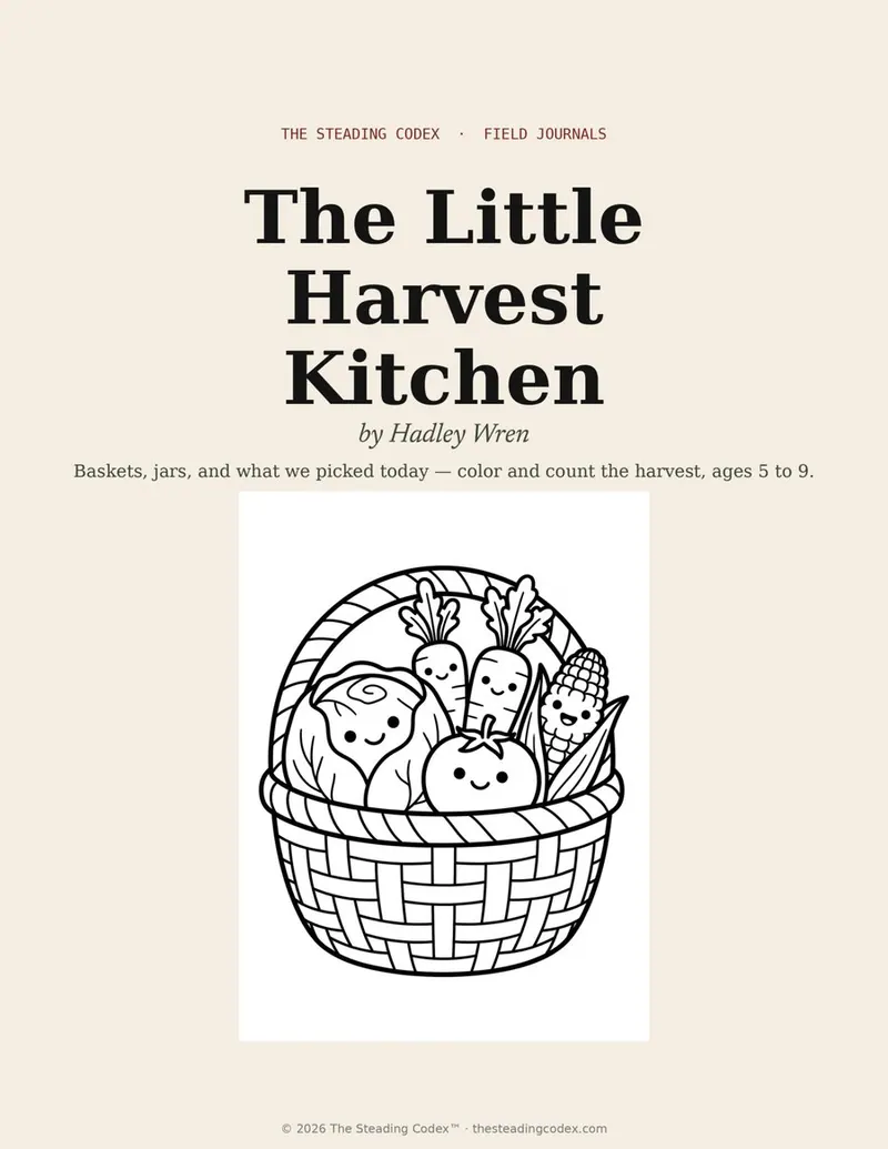 The Little Harvest Kitchen — printable journal cover