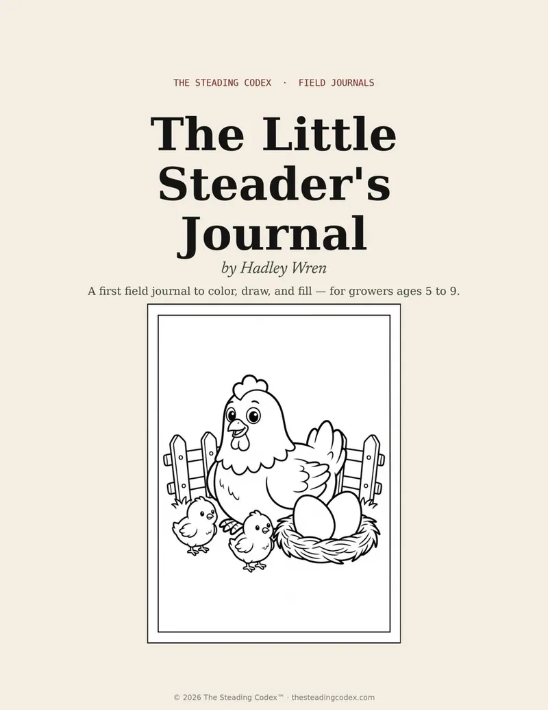 The Little Steader's Journal — printable journal cover