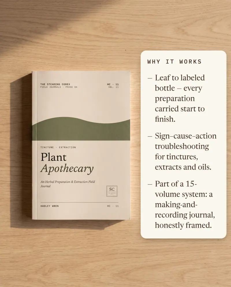 Why it works — leaf to labeled bottle, troubleshooting, part of a 15-volume system