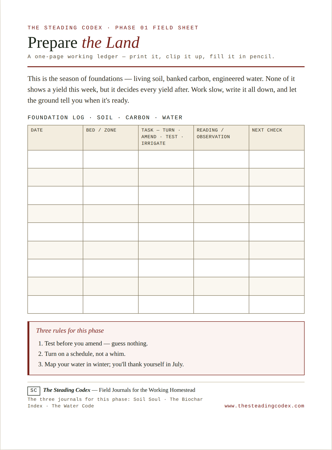 The Foundation Log