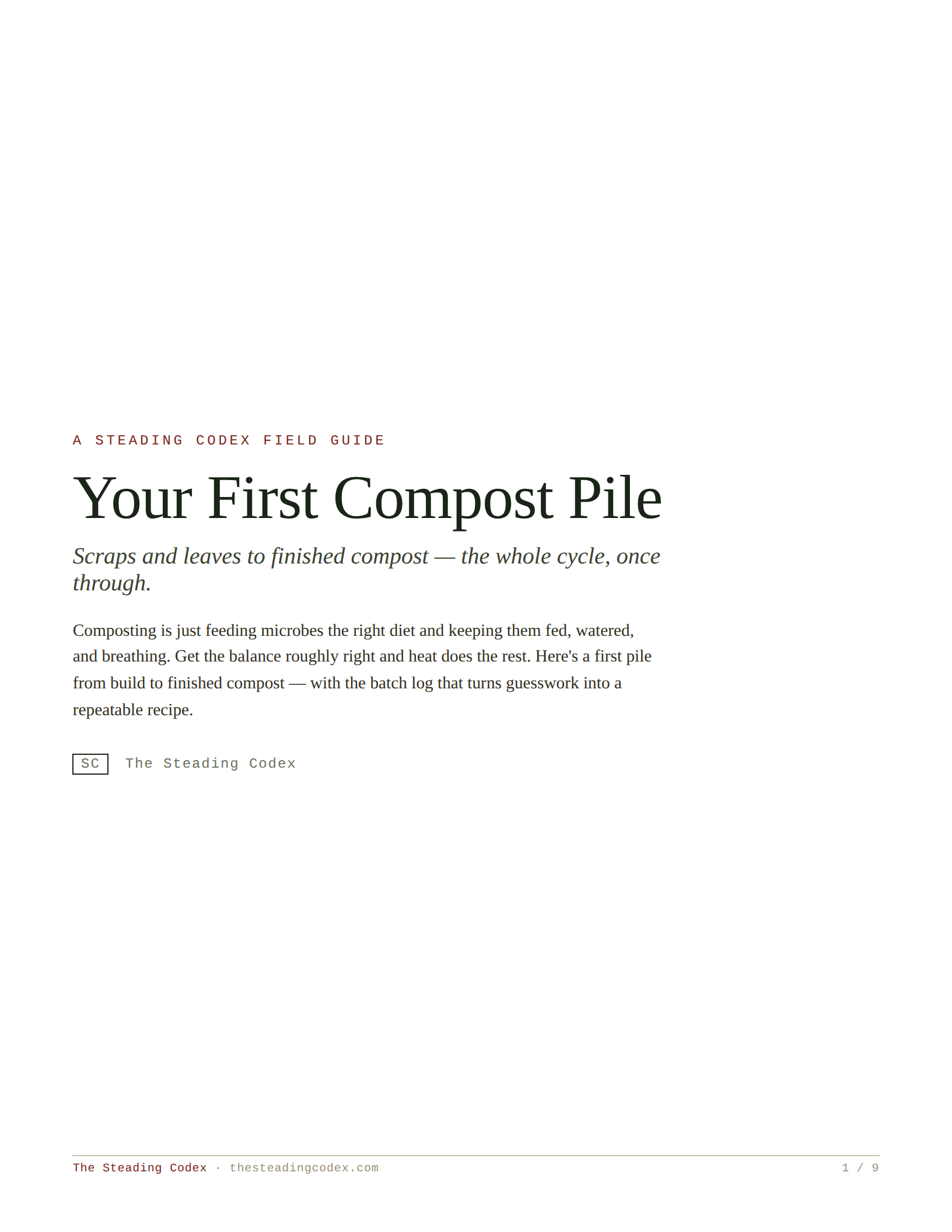 Your First Compost Pile