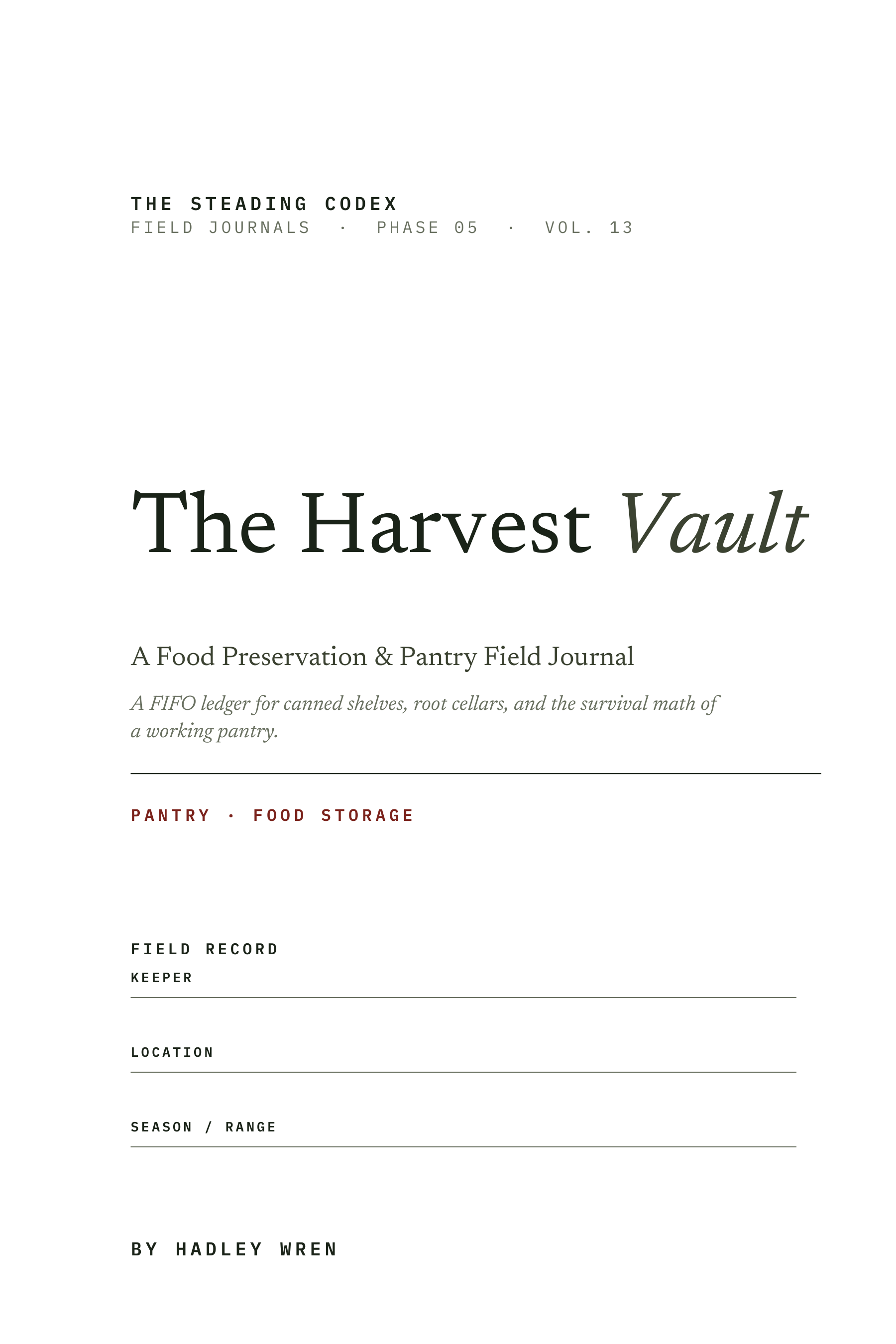 The Harvest Vault interior sample 1
