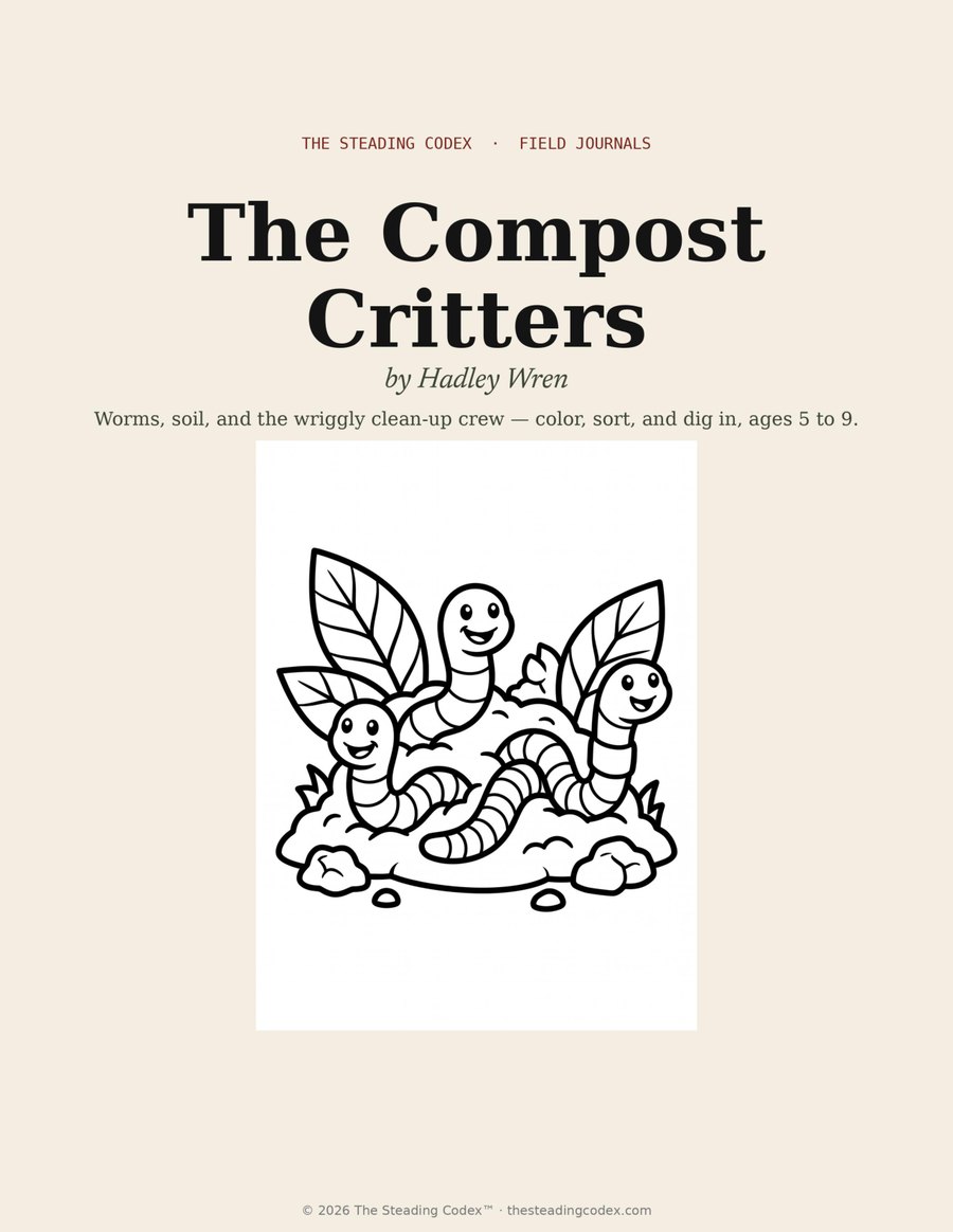 The Compost Critters — printable journal cover