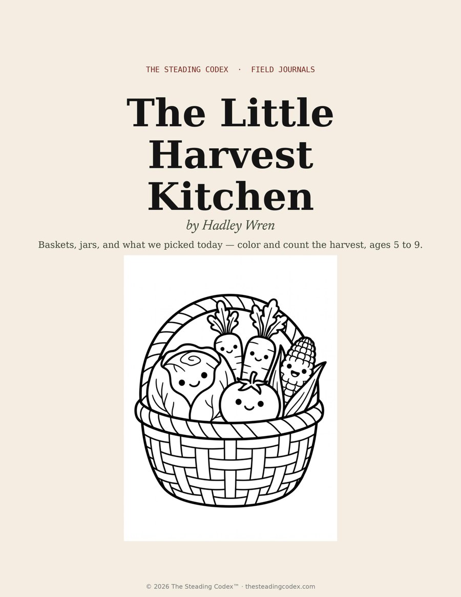 The Little Harvest Kitchen — printable journal cover