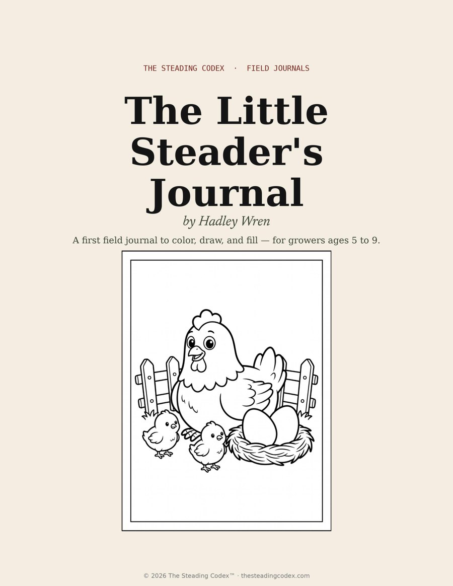 The Little Steader's Journal — printable journal cover