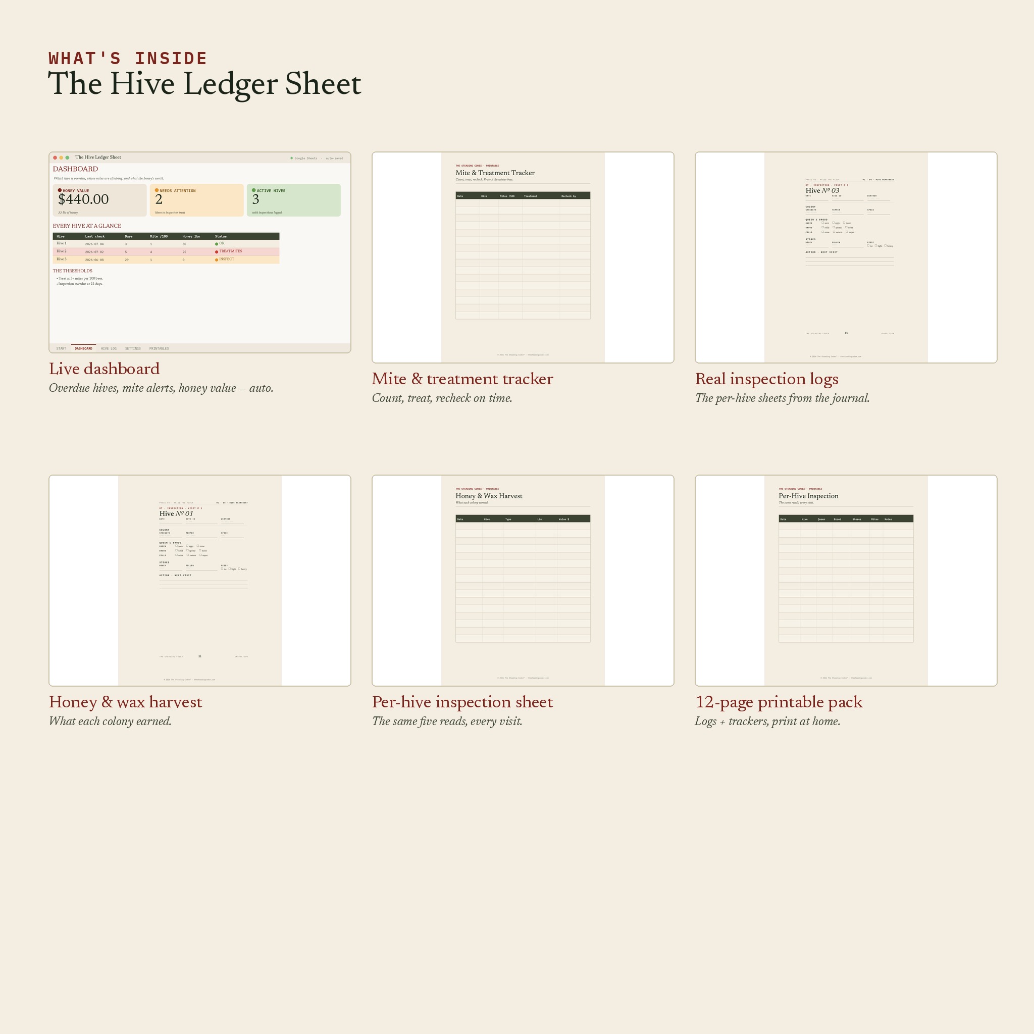 Inside The Hive Ledger Sheet